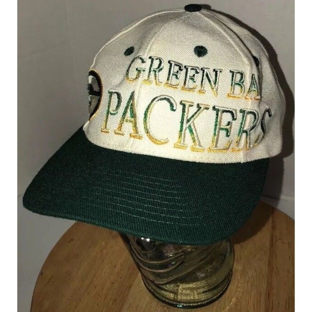 Vintage GREEN BAY PACKERS 90s Wool Blend Hat Cap Snapback Twins Enterprise NFL